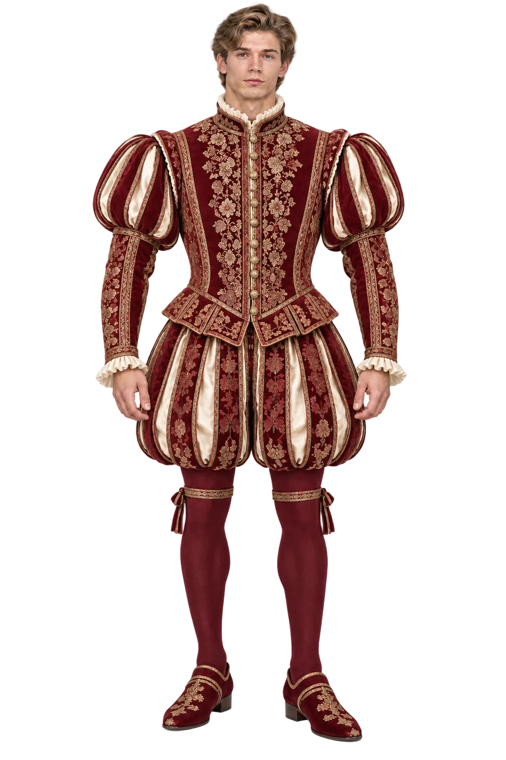 Erkek — 1560 — Erkek Cepketi (Doublet) + Şişkin Pantolon (Trunk Hose)
