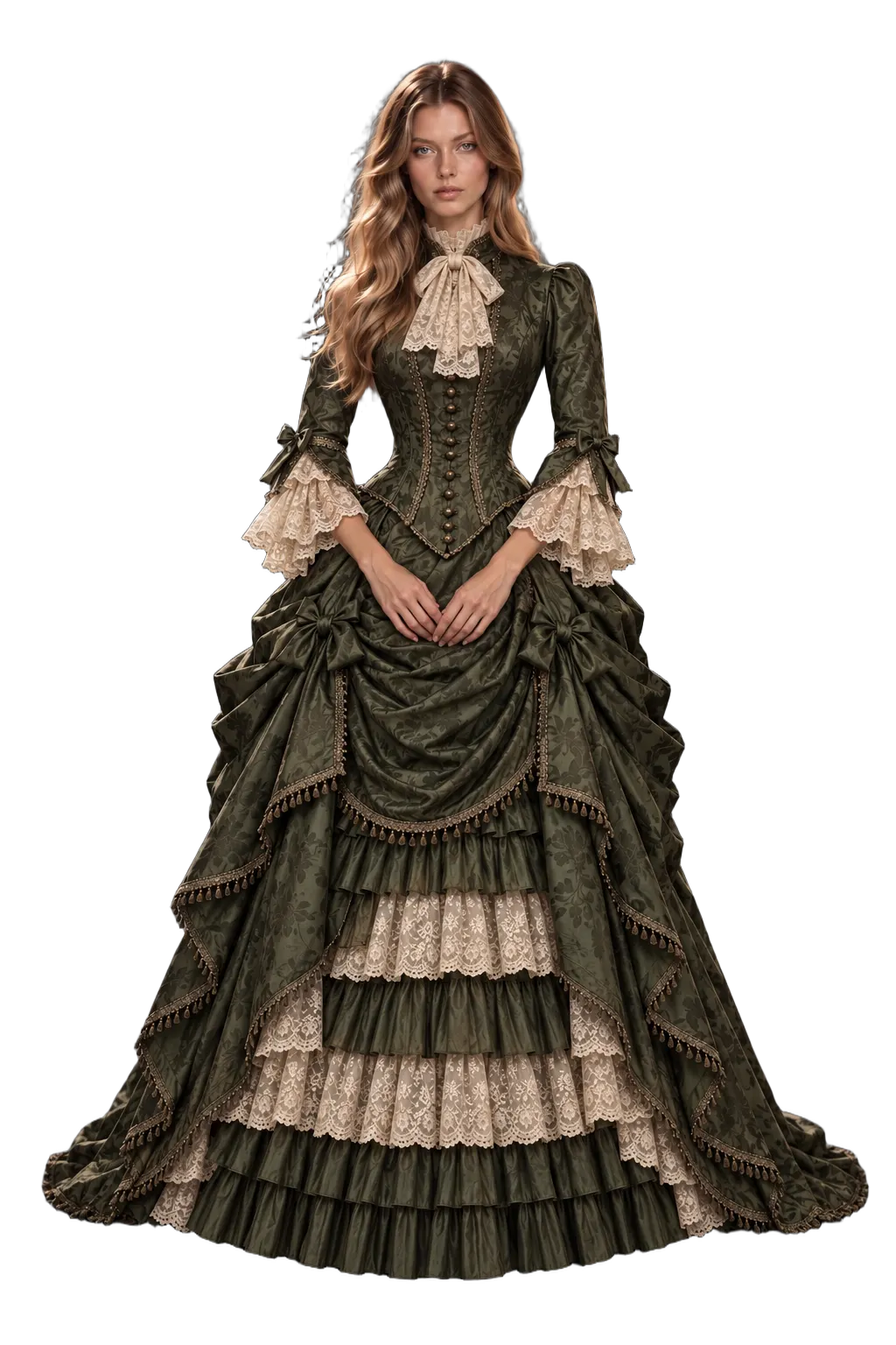 Kadın — 1870 — Turnür (Bustle) Elbise