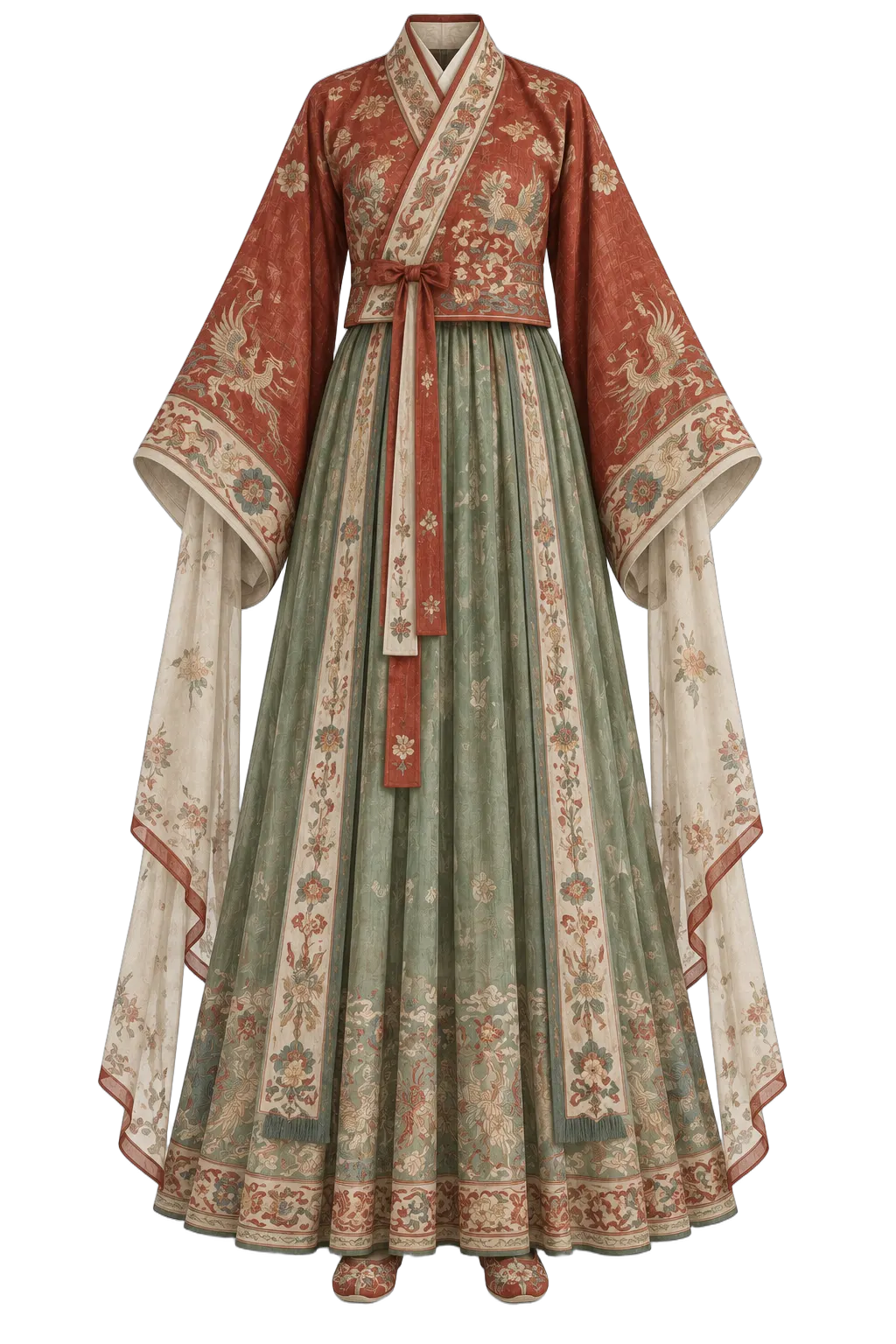 Tang Sarayı Ceket-Etek Takımı — Çin